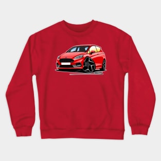 Ford Fiesta ST (Mk8) Caricature Car Art Crewneck Sweatshirt